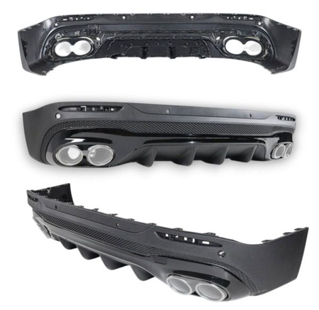 DYFUZOR MERCEDES X247 GLB CHROME KOŃCÓWKI 2X2