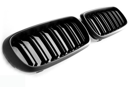 GRILL NERKI BMW X5 F15 X6 F16 DOUBLE MATT BLACK