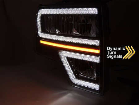 Lampy przednie do Ford F150 MK12 08-14 black LED