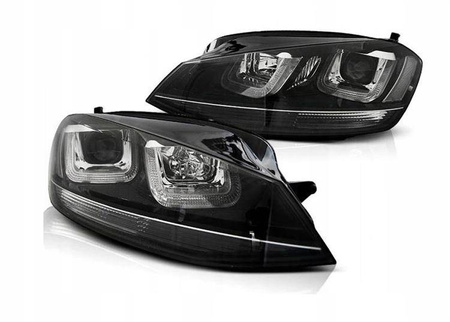 Lampy przednie Vw Golf VII 7 12-17 black led drl