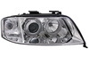 Lampy przednie reflektory Audi A6 C5 CHROM Soczewki + Ringi
