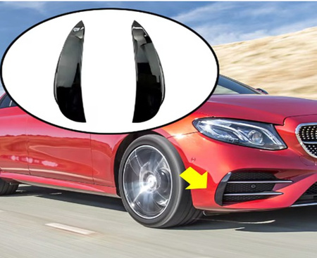 Dokładki spojlery boczne zderzaka Mercedes W213 16-19 AMG