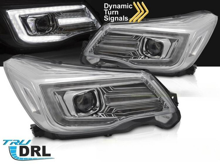 Lampy reflektory chrome LED do Subaru Forester IV