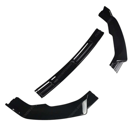 Spojler/ splitter przedniego zderzka SKODA OCTAVIA MK4 czarny połysk