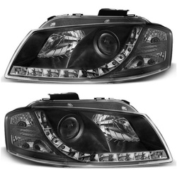 LAMPY DAYLINE AUDI A3 8P 8PA 03-08 BLACK LED