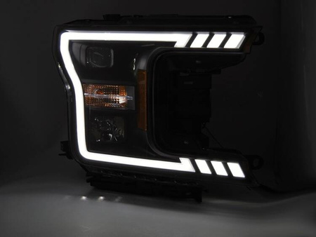 Lampy reflektory black LED do Ford F150 MK13 17-20