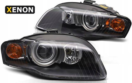 Lampy reflektory xenon black do AUDI A4 B7 04-08