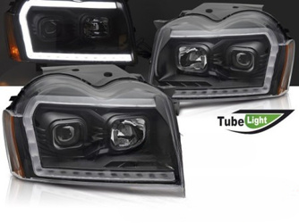 Reflektory lampy Tube Light Black Jeep Grand Cherokee 2005–2008