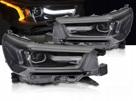 Lampy reflektory full LED black do Toyota Hilux