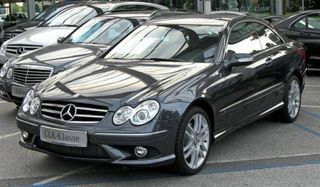 GRILL PRZEDNI MERCEDES W209 CLK 02-09 BLACK/CHROM