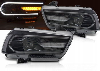 Lampy reflektory black LED do Dodge Charger LX II