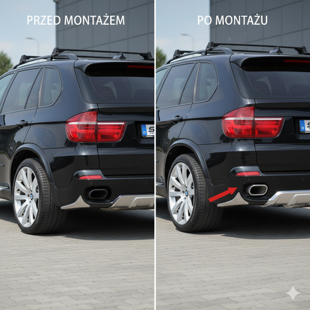 KOŃCÓWKA TŁUMIKA BMW X5 E70,  2 SZT 1 KPL