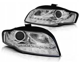 Lampy reflektory Audi A4 B7 04-08 chrome led