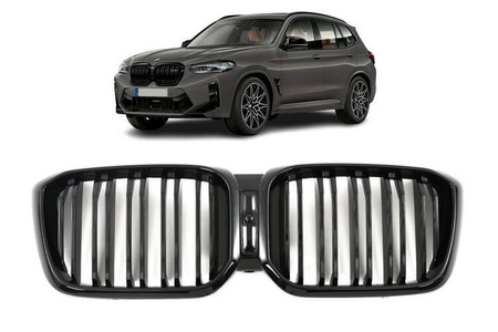 Grill Atrapa BMW X3 G01, X4 G02, LCI, 2022 -, czarny połysk