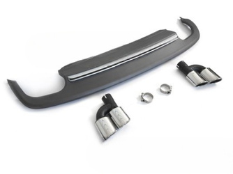  Dyfuzor S-STYLE Srebrny + Końcówki – Audi A5 8T/8F (2011-2016)