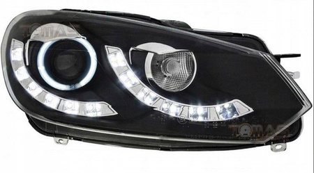 Lampy przednie reflektory VW GOLF VI 6 BLACK CCFL
