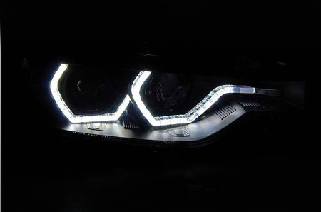 Reflektory lampy przednie BMW F30 F31 11-15 LED BLACK DRL