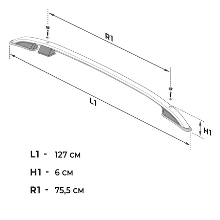 Relingi dachowe Volkswagen Amarok I 2H 2010-2020 Srebrny