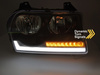 Lampy przednie Black LED do Chrysler 300 05-08