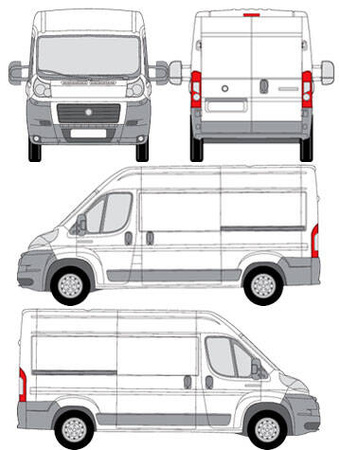 Platforma bagażnik dachowy Peugeot Boxer L2H2