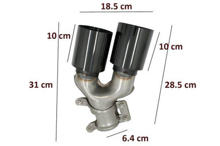 ZESTAW KOŃCÓWEK BMW G30 G31 G38 16-  G32 16- BLACK