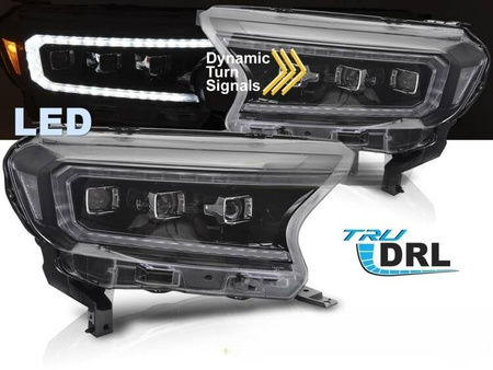 Lampy przednie Full LED black do Ford Ranger V