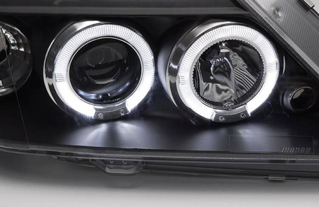 Lampy Reflektory Dacia Logan 04-08 Angel Eyes Black