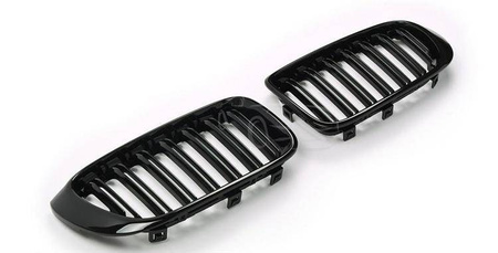 GRILL (NERKI) BMW X3 X4 F25 F26 M LOOK GLOSS BLACK