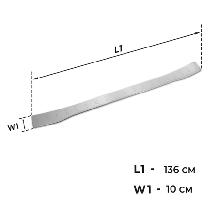 Listwa tylnego zderzaka Ford Tourneo Custom V710 VAN II 2023-