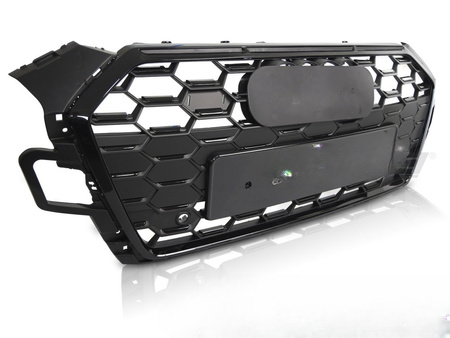 GRILL DO AUDI A5 F5 19-23 GLOSSY BLACK PDC KAMERA