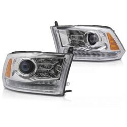 Lampy przednie Dodge Ram 09-18 CHROME