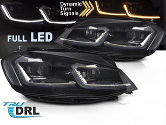 LAMPY PRZEDNIE REFLEKTORY FULL LED SILVER SEQ DRL VW GOLF VII