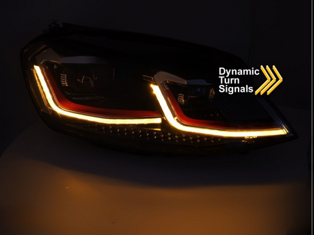 LAMPY PRZEDNIE REFLEKTORY FULL LED RED SEQ DRL VW GOLF VII 
