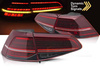 Lampy diodowe VW GOLF 7 13-19 RED LED SEQ