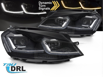 LAMPY REFLEKTORY PRZEDNIE SILVER LED SEQ DRL VW GOLF VII