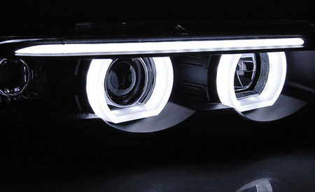 Lampy Reflektory Bmw E38 94-01 Ringi 3d Led Black
