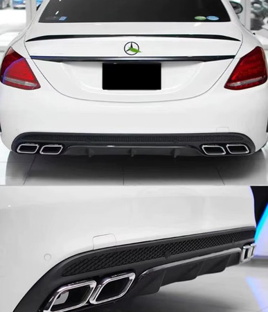 Końcówki tłumika wydechu Mercedes W213, GLC X253 chrom