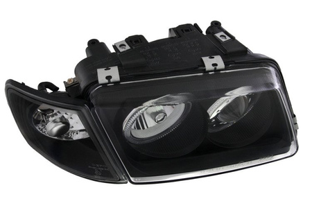 Lampy przednie reflektory A3 8L CZARNE RINGI