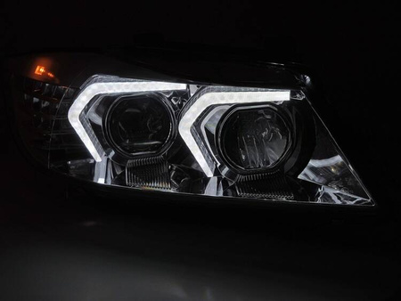 Lampy przednie BMW E90/E91 05-08 chrome LED