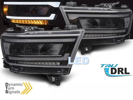 Lampy przednie do Dodge Ram 19-22 DRL LED