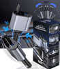 ŁADOWARKA SAMOCHODOWA 4w1 WYSUWANA CHOWANA OBROTOWA DO ZAPALNICZKI 2 X USB-C