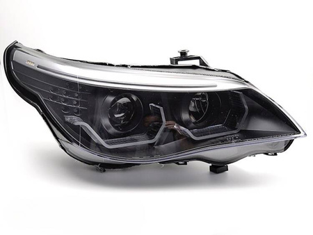 Reflektory ANGEL EYES LED 3D BLACK do BMW E60 E61 03-07