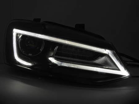 Lampy przednie LED do VW POLO V 9-17 black