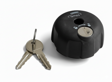 Zamykana gałka z zamkiem M8 do bagażnika rowerowego Amos / Peruzzo / Aguri – komplet 2 szt.