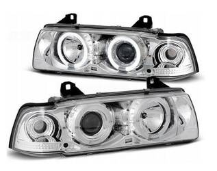 Reflektory przednie BMW E36 CHROM RINGI