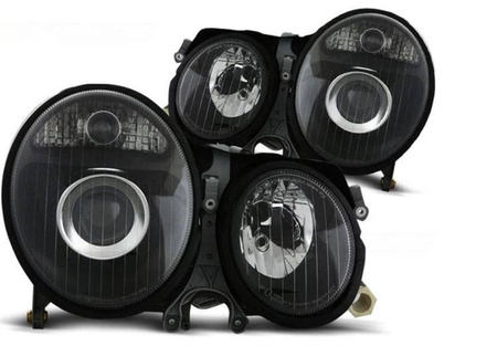 Lampy przednie Mercedes W210 E-Klasa 99-02 black