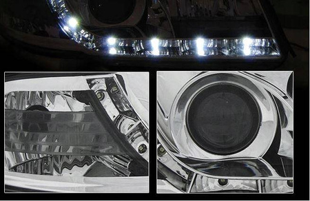 Lampy reflektory Audi A4 B5 99-00 daylight chrome