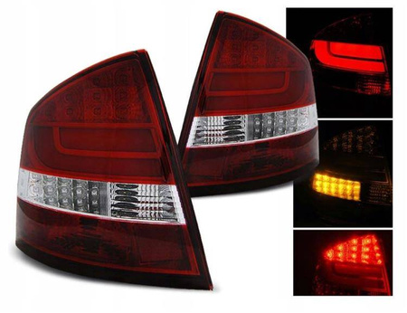 Lampy diodowe Skoda Octavia ii 04- red led bar
