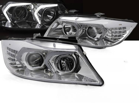 Lampy przednie BMW E90/E91 05-08 chrome LED