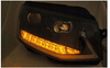 Lampy reflektory Vw T6 15- black tube led drl dts